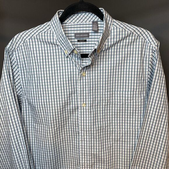 Van Heusen Men's Plaid Dress Shirt Size M 15-15 1/2 NWOT - Picture 2 of 8